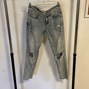 Vintage Garage Acid Washed Boyfriend Jeans
